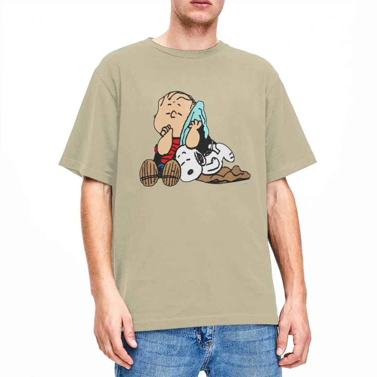 thumbnail image 1 of Camisetas de algodón 100 % de Peanuts, Charlie Brown y Snoopy, camisetas populares para hombre, camisetas de manga corta con diseño clásico Y2K de verano, 1 of 5