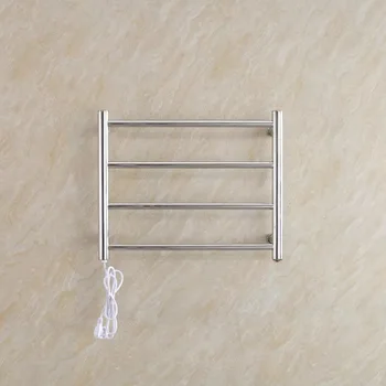 ราวแขวนผ้าเช็ดตัวไฟฟ้าติดผนัง IP56 สแตนเลส 304 แบบสี่เหลี่ยมทันสมัยสำหรับห้องน้ำ 1