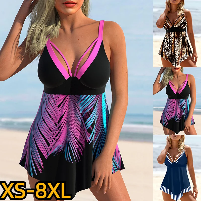 2023SummerBeachWearTwoPieceBeachSwimwear3DPrintTankinisSwimmingNewTankinisSet