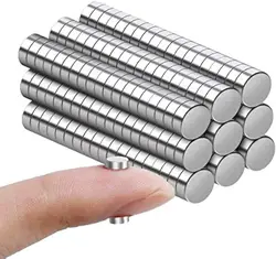 Set of 100 Miniature Strong Round Magnets - Versatile for Home, Office, Crafts, and Science Projects (8X2MM 100Pcs)