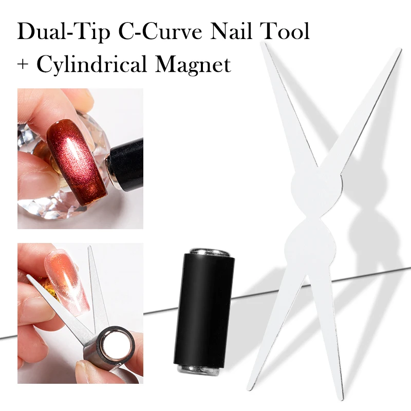 원스텝 흡착식 아크-C 캣츠아이 효과 - DIY 마그네틱 폴리쉬 효과를 위한 전문 네일 아트 도구 및 액세서리