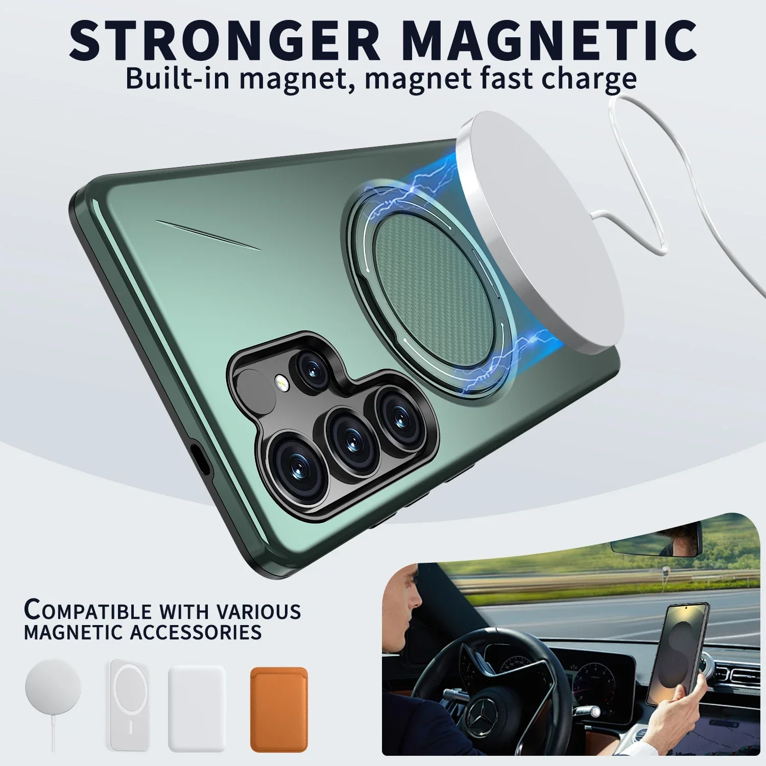 Revolutionary 360° Magnetic Bracket Armor Shockproof Case with MagSafe Compatibility