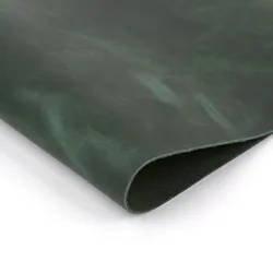 Vintage Handmade Crazy Horse Genuine Leather - Top Layer Vegetable Tanned Oil Wax Finish - 40x60cm (Green)