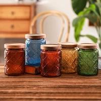 Vintage Glass Kitchen Storage Jar Kitchen and Pantry Glass Storage with Airtight Wood Lid for Cookies Candy Coffee Tea 2