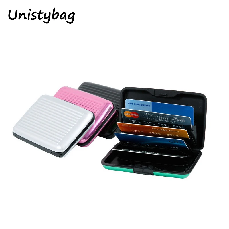 

Unistybag, анти-радиочастотный внешний аккумулятор, мужское алюминиевое устройство, мужской чехол для кредитных карт, кошелек с блокировкой (1 шт.)