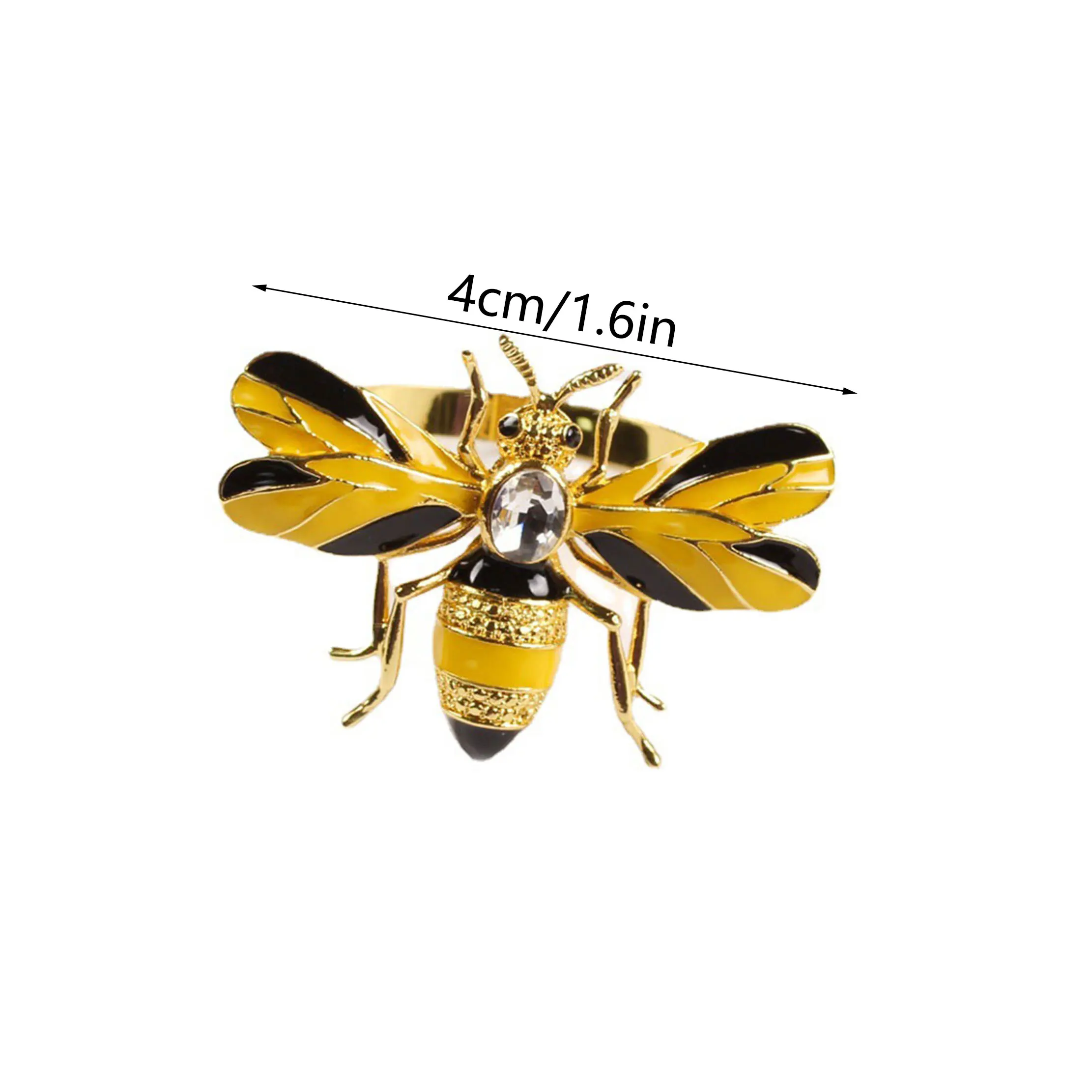 Creative Color Oil Dropping Bees Table Table Napkin Ring Napkin Ring Button-Orange Diameter 4cm