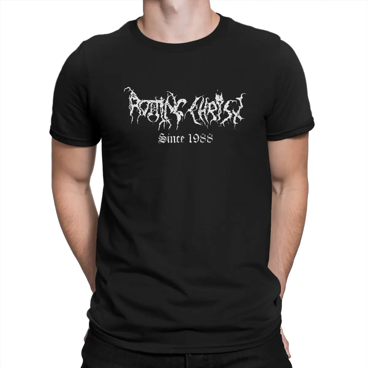 thumbnail image 1 of Camiseta especial con logo blanco de Cristo en la podredumbre, lo último para hombres y mujeres, 1 of 6