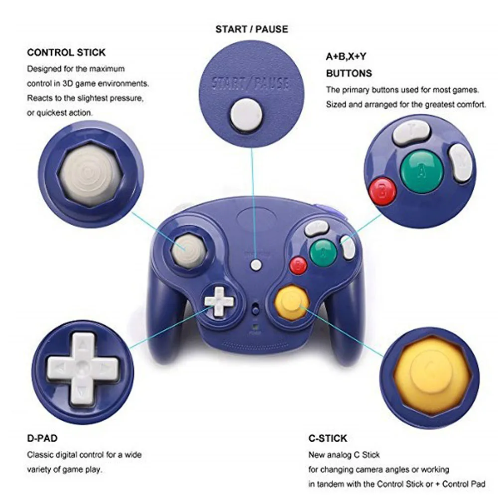 Manette de jeu sans fil pour Nintendo GameCube NGC Wii – Image 6