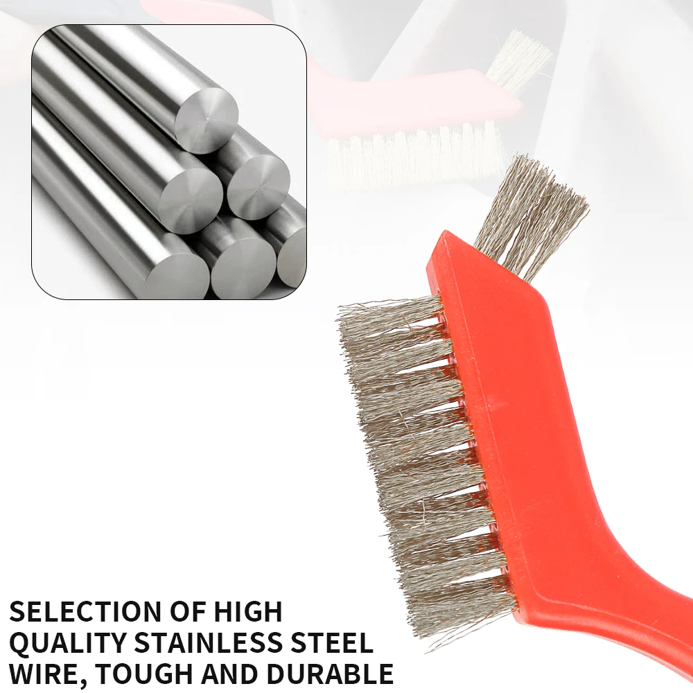 Giantree 5 Pcs Small Wire Brush Set, Brass Wire Cleaning Brush Scratch Brush With - View #5