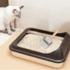 Cat Litter Scoop Metal Non-Stick Long Handle Sturdy Construction Flat Head Sifter for Easy Waste Removal Home Grooming 4