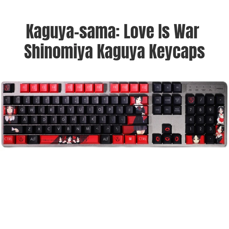 Chaves Conjunto Anime Design Personalizado Keycaps Kaguya-sama Amor é Guerra Shinomiya Kaguya Tema para Teclado Mecânico Pbt Cereja 108 - Imagem 5