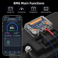 QUICKLYNKS BM6 Bluetooth 4.0 Car Battery Monitor 12V Battery Tester Charging Cranking Test Battery Analyzer APP for Android IOS 2