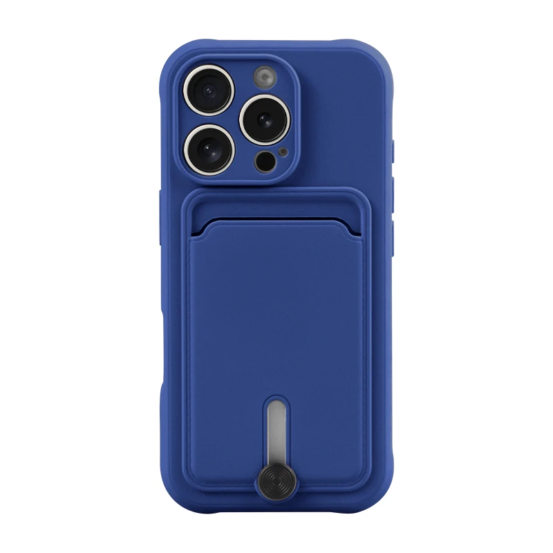 Vibrant Cosmic Orange Push Card Slot Wallet TPU Phone Case - Stylish Protective Back Cover