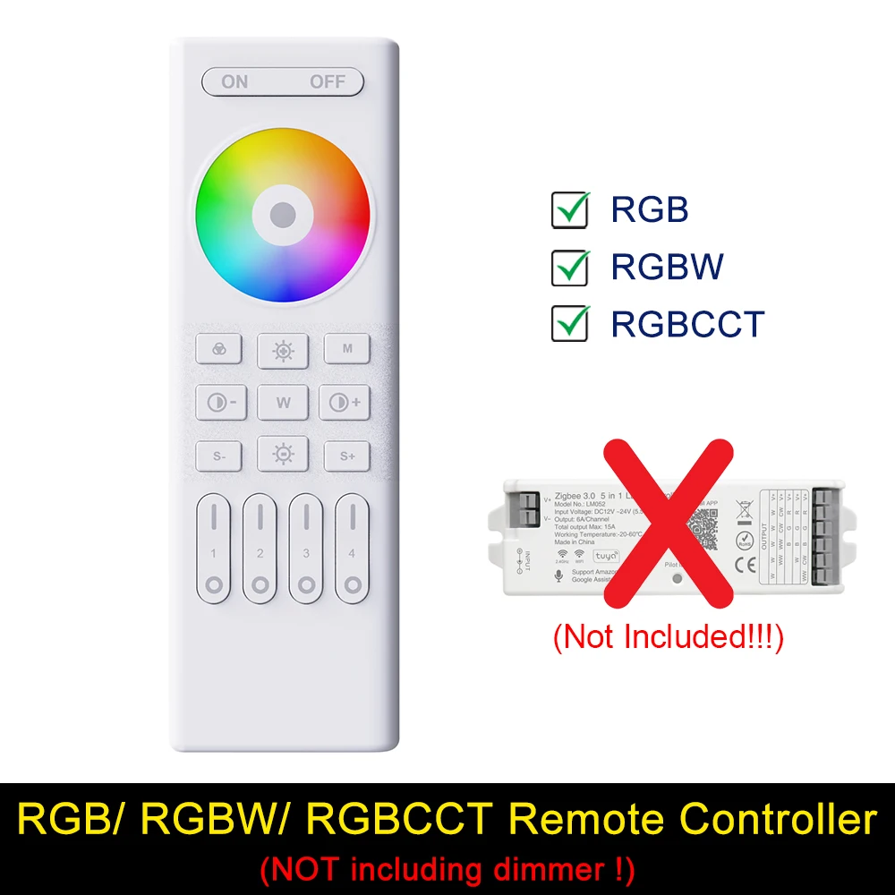 ตัวเลือกสินค้า Zigbee 3.0 WiFi ควบคุมไฟ LED สีเสียง