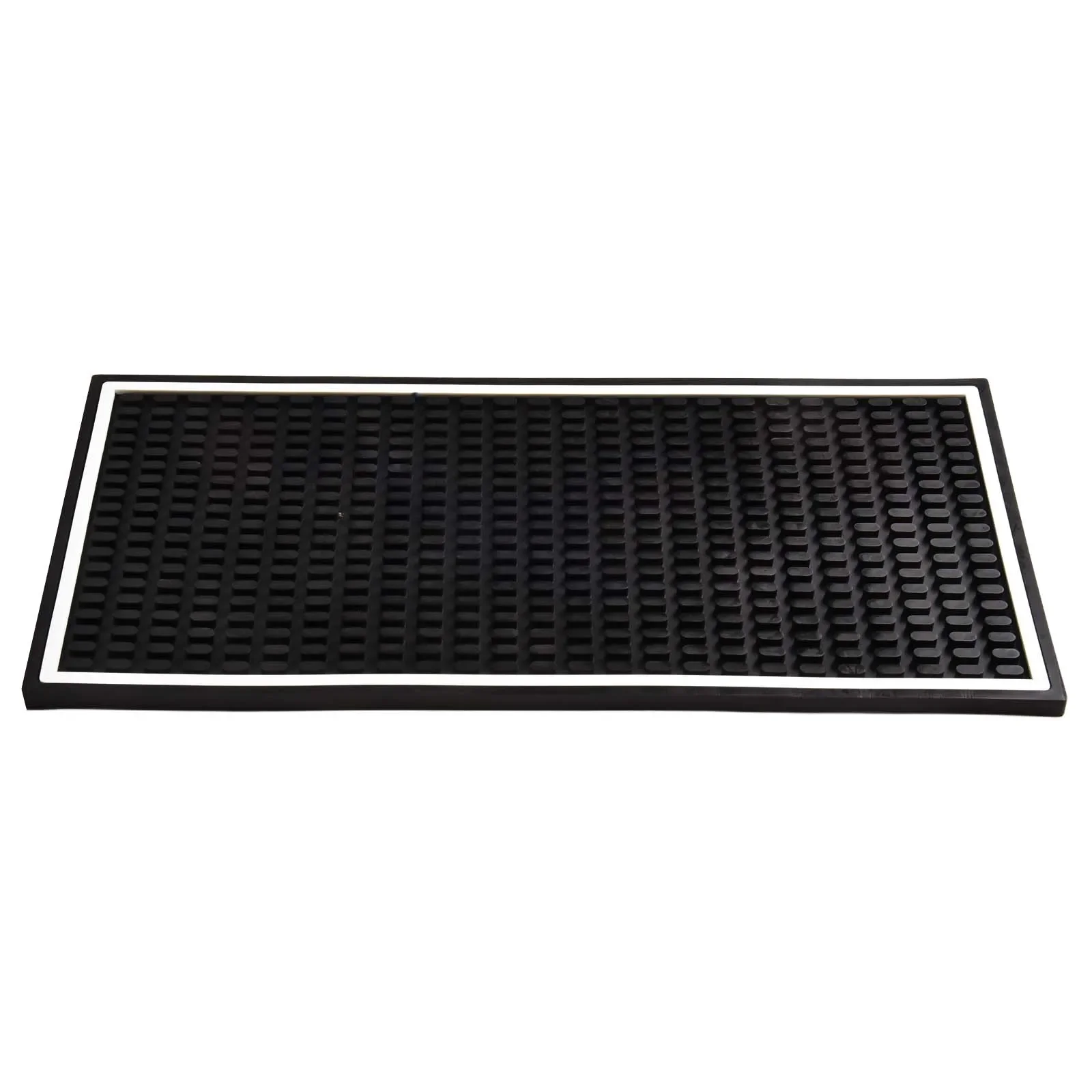 Cocktail Pad Bar Mat Washable Drip Mat Home Non Slip Reliable Silicone 10*10CM/15*30CM/30*45CM Black
