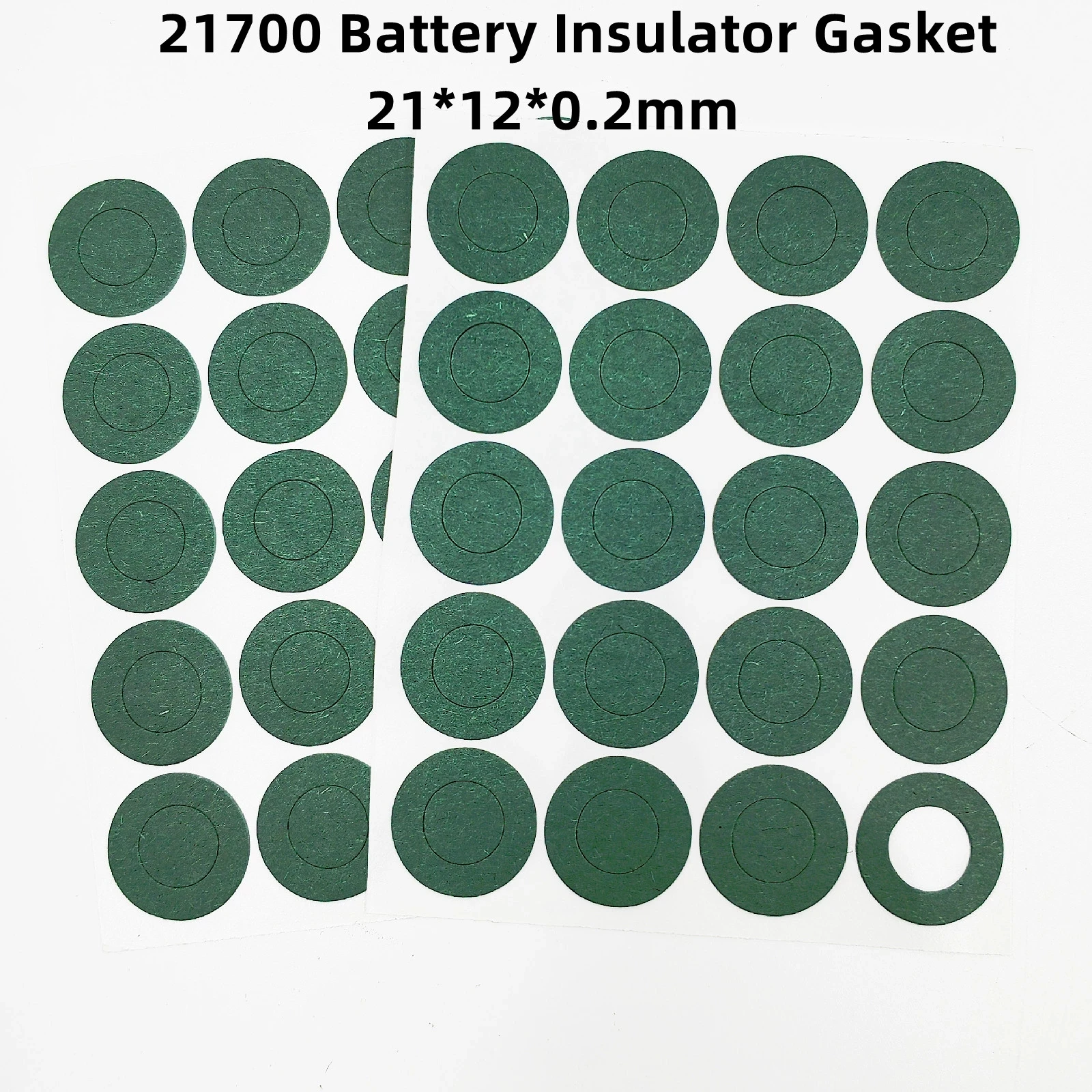 100PCS 21700 0,2mm Batterie Isolierung Dichtung Gerste Papier Batterie Pack  Zelle Isolierende Patch Elektrode Grün Isolierten Pads