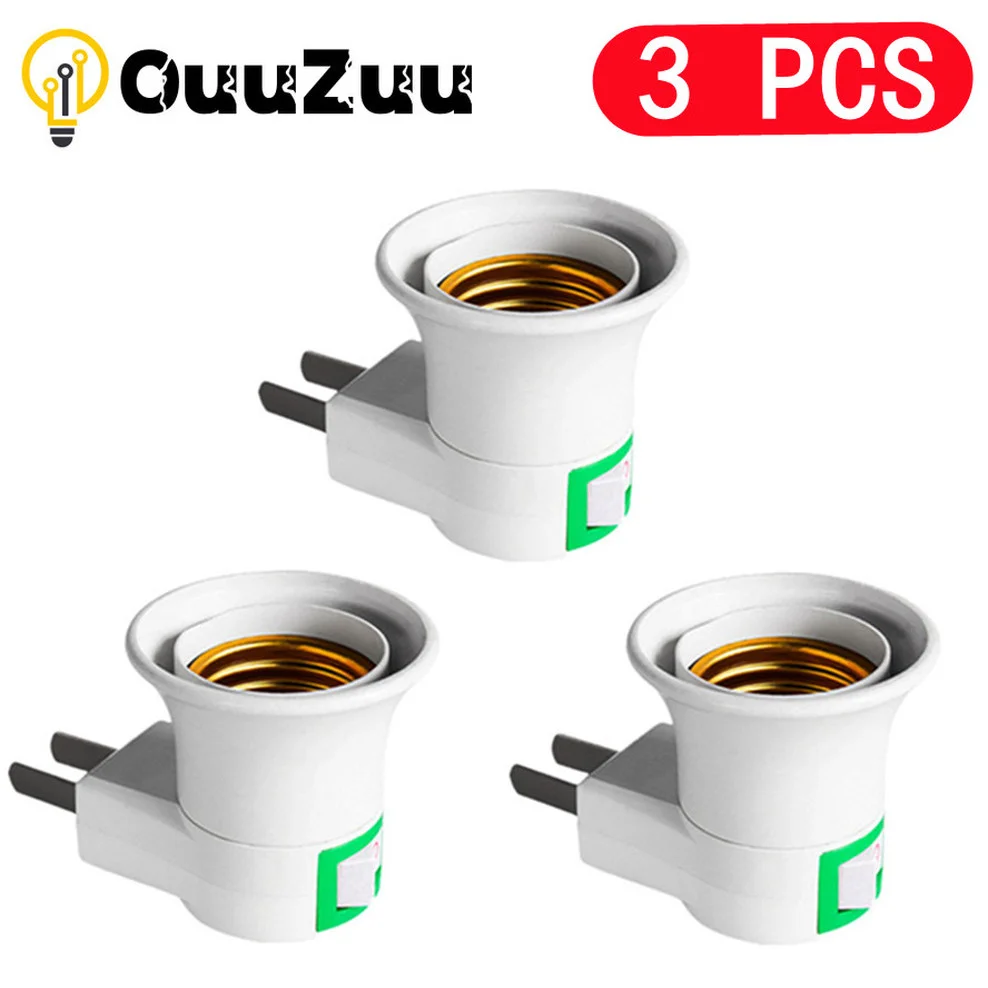 3/pcs E27 LED light Male Sochet Base type to AC Power 220V US/EU Plug lamp Holder Bulb Adapter Converter + ON/OFF Button Switch for lamp holder,lamp bulb holder,socket converter,lamp base,lamp socket adapter,led lamp base