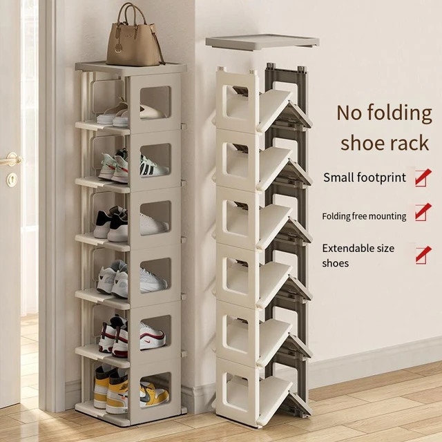 Folding Shoe Rack Multi-Level Household Space-Saving Shoe Storage Dormitory Collapsible  Shoe Cabinet Free Installation Shoe Box - AliExpress