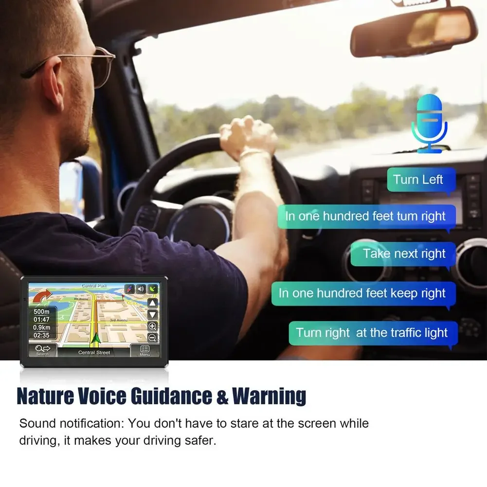 Car GPS Navigator 7 Inch HD FM Transmitter 256MB + 8G Sat Nav Australia North America Europe Map Voice Reminder gps navigator multimedia navigation