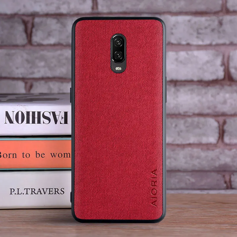 Luxury Textile Leather Skin Phone Case - Soft TPU and Hard PC Cover