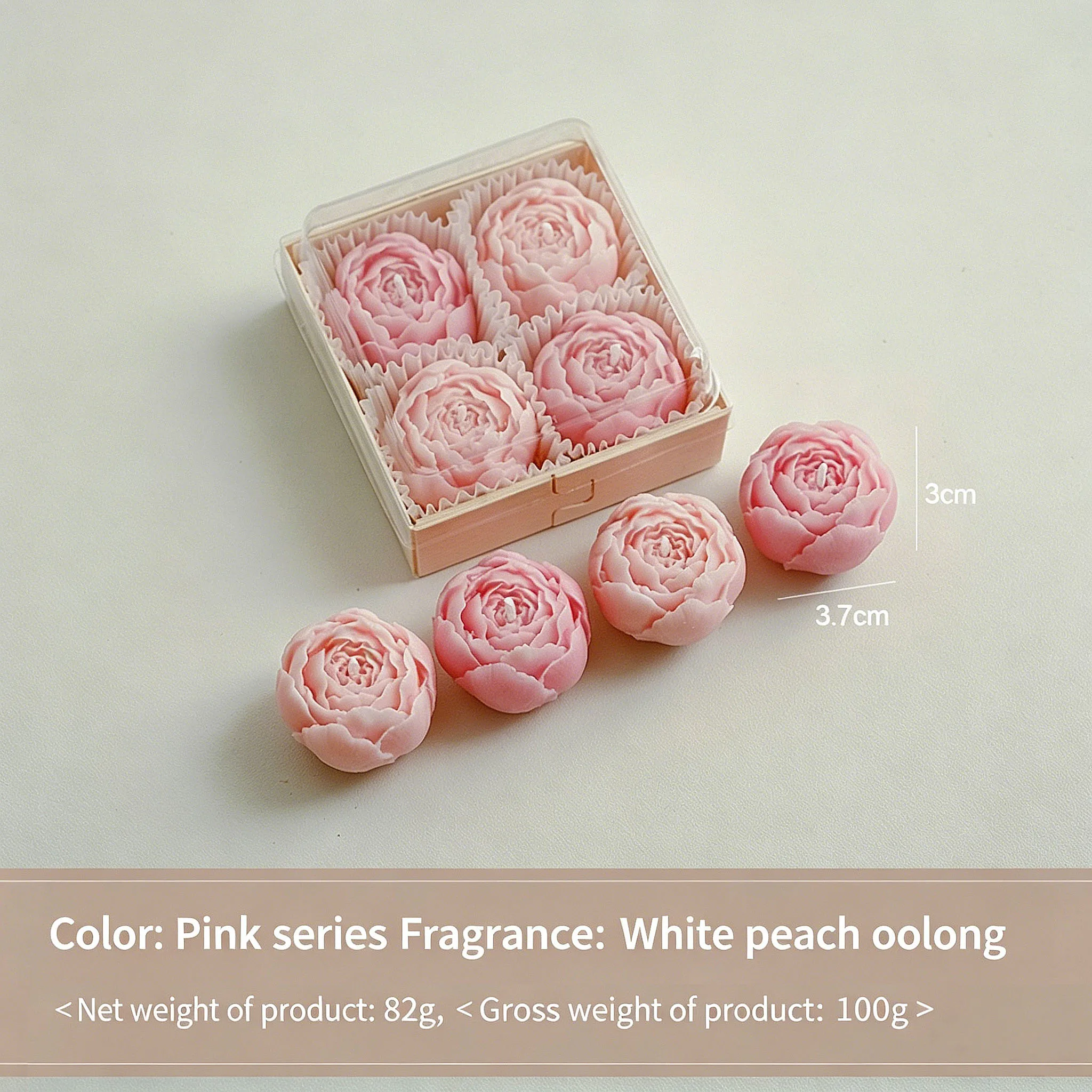 Romantic Scented Rose Candle Gift Box – Set of 4 Aromatic Home Decor Candles