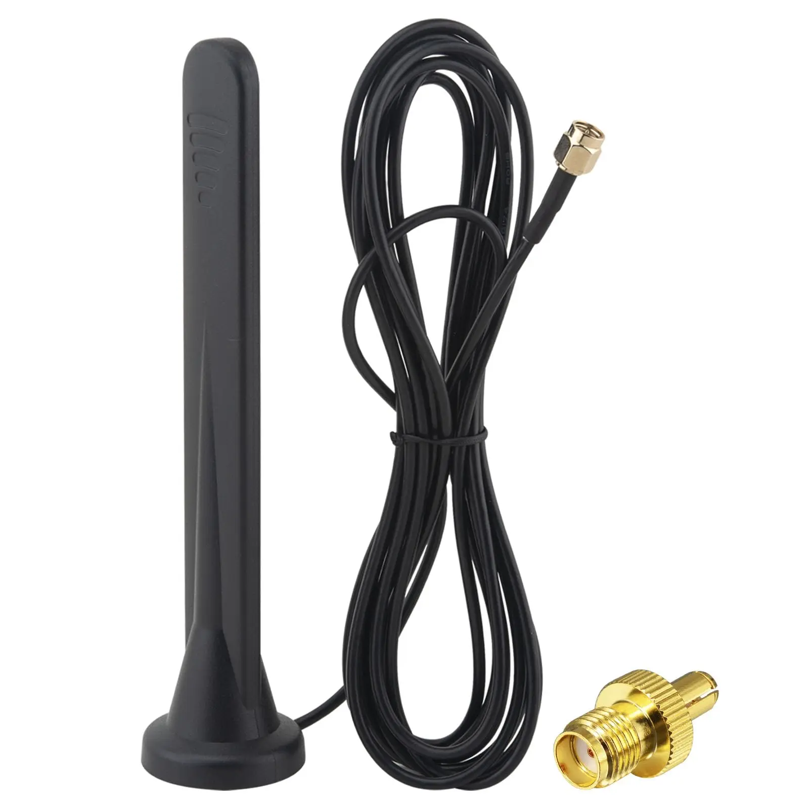 Wifi-antenne Set 5G/4G – 2 Stuks – 15 DBi Omnidirectioneel – Voor Binnen En Buiten – Magnetische Voet – SMA + TS-9 Connectoren – Versterkt Signaal Voor Router, Modem En Camera