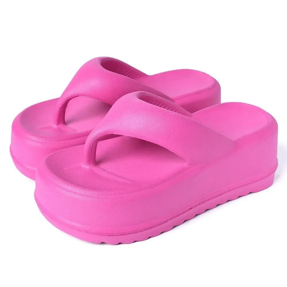 

Women's Flip Flops Summer 2023 New In Platform Slippers EVA Casual Beach Slides Woman Comfort Female Flipflop Heeled Sandals