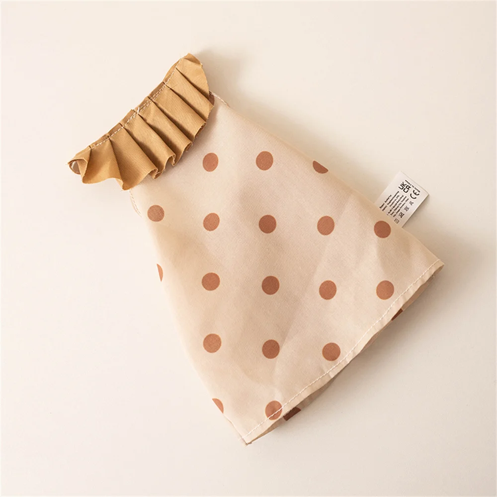 Stuffed Bunny Cloth Dress Toys Smoothing Toy for Infant Cuddling sleep doll for Girls Handmade Diversity Brown Rabbit Plushie - 4
