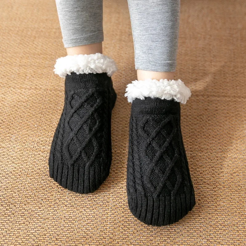 Cozy Plush Thermal Socks - Women's Non-Slip Fluffy Winter Warmth Slippers