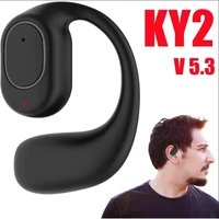 KY2 Single Wireless Earphones Air Conduction OWS Headphone HiFi Ear-Hook Music Sports Noise Cancel Headset For All Smartphones 1