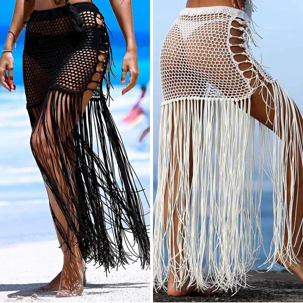 

Bottoms Bikini Swimwear 5 Colors Tassel Bikini Sexy Crochet Cover Ups Beachwear Cover Up Crochet Swimsuit Dropship