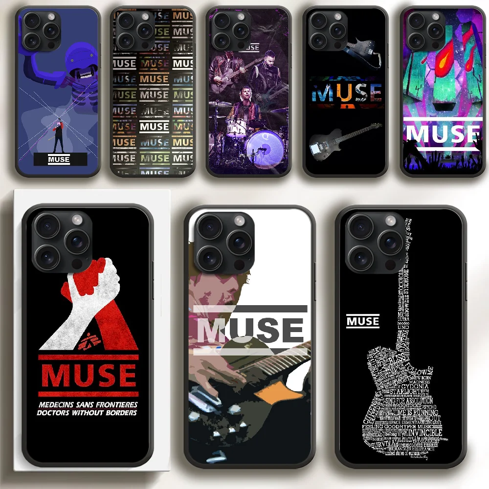Custodia Per Telefono Muse Rock Band Per Iphone 7 8 11 12 13 15 Pro Max Plus Se X Xr Xs Tpu Soft Black
