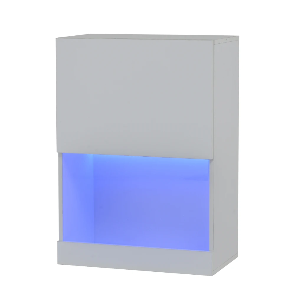 175 x 39 x 34 cm großes TV-Wandset mit Vitrine (Komplettset, 3 Stück), inkl. TV-Platte, Regal und Wandregal, mit LED und Hochglanz – Detail 23