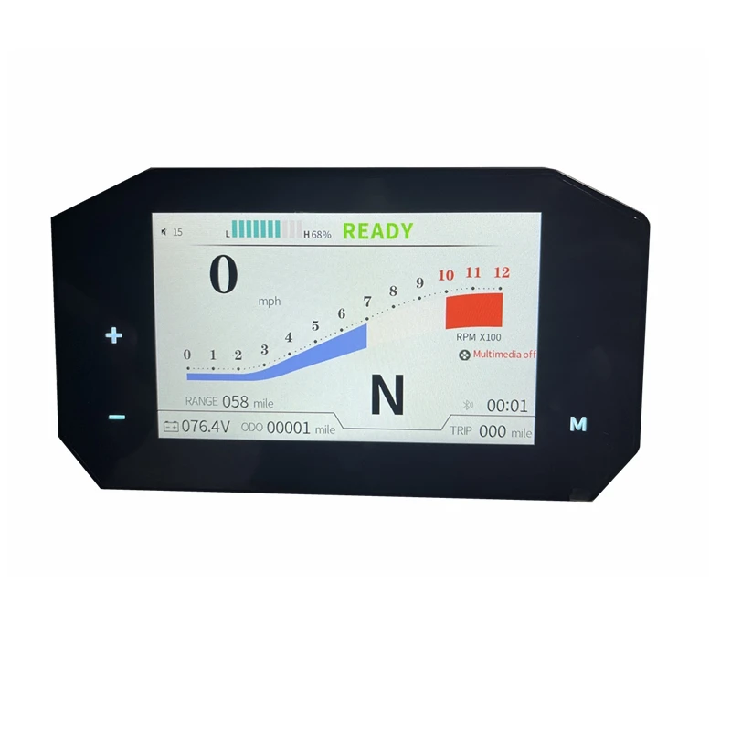 QS 90H 138 4000W V3 Mid Drive Motor 1:2.35 Gear Box with BLDC Fardriver ND72680 Controller NBTFT-5 Display for Motorcycle