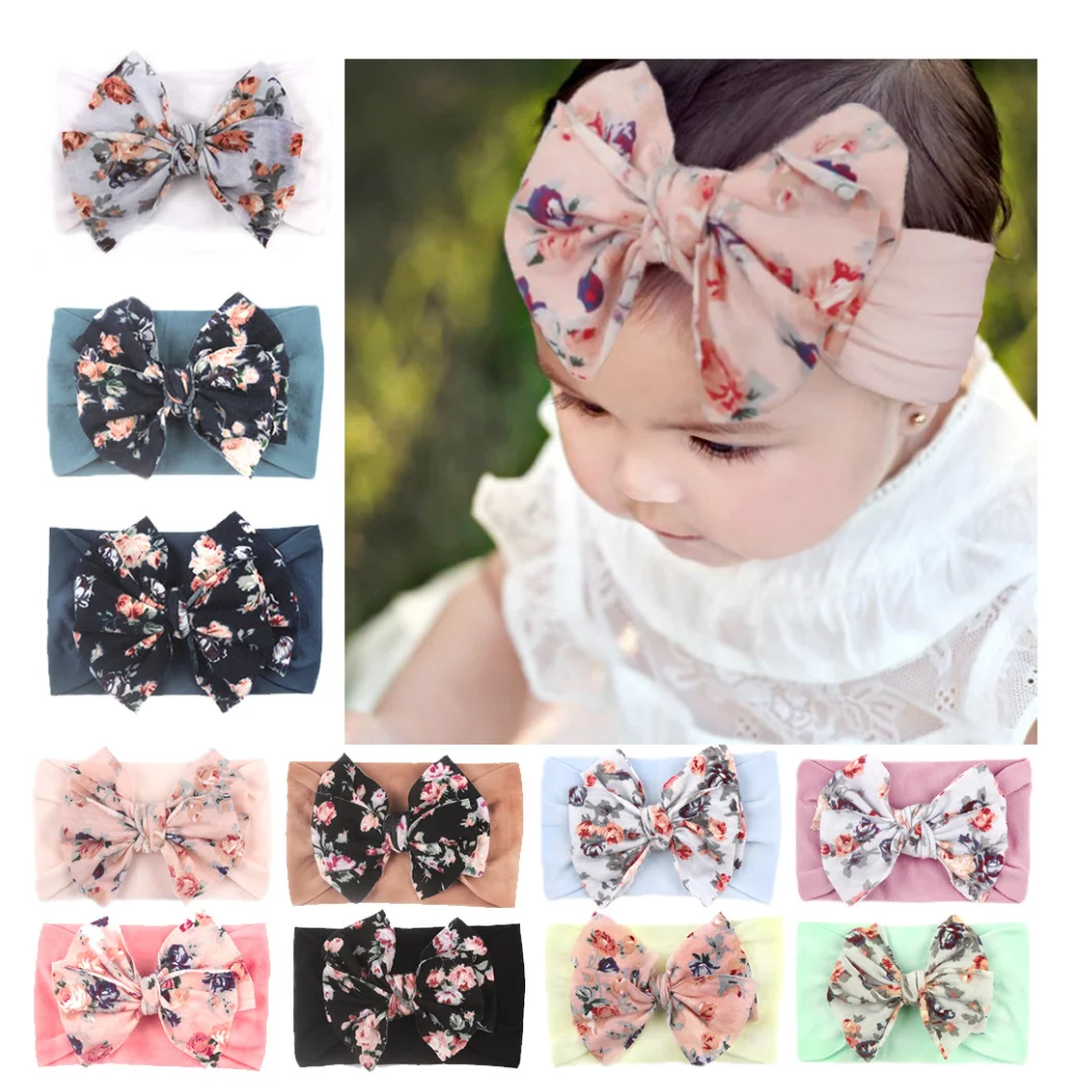 La Bortn Strnband Baby Strnbänder 3er Pack N Weß Mt Blumen Elastsch