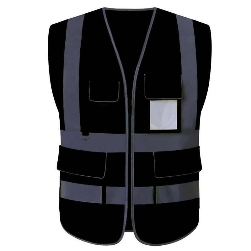 Veste de travail haute visibilité orange 5XL avec multiples poches pour homme chantier
