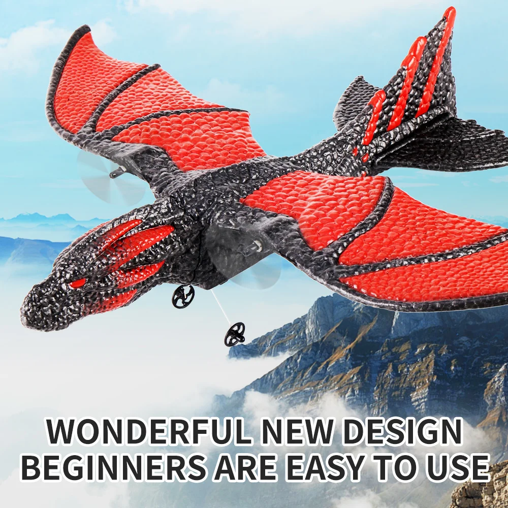 RC Dinosaur Plane Z60 EPP Anti-Wear Foam RC Glider 2.4G 2CH Fixed Wingspan Airplane Gyro System Dragon Plane Gift Toys for Boys 4
