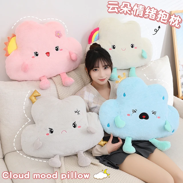 Inyahome Cloud Plush Pillow Decorative for Bed Cute Pillows for Bedroom Fun  Fuzzy Throw Pillows Cushion Kids Funny Decorative - AliExpress