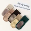 Six Pairs Autumn And Winter Large Area Dot Glue Baby Trampoline Socks, Baby Little Kids Non-slip Floor Socks Large Cartoon Strai 5