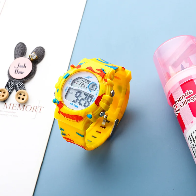 Kids Watch Boys Sports Military Kids Digital Watches Student Childrens Watch Fashion Luminous LED Alarm Camouflage Girls Clock