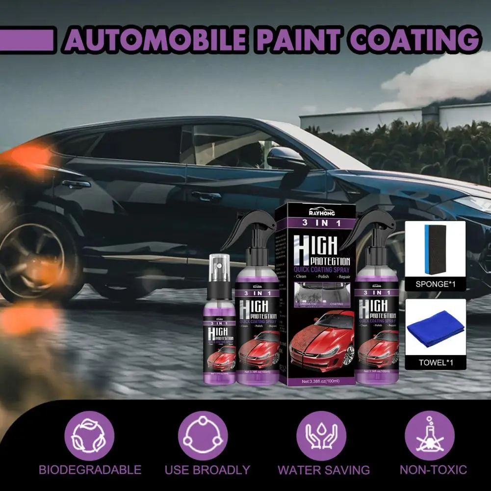 100ML Car Quick Coating Spray Protect Scratch Repair Stain Cleaner Universal Auto Paint Color Change Agent Car Beauty Supplies