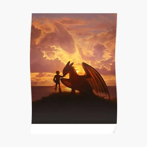 

Sunset Dragons Poster Modern Picture Art Home Decor Print Mural Funny Wall Vintage Decoration Room Painting No Frame