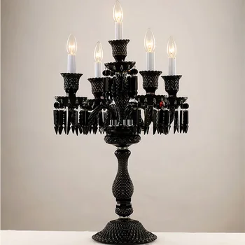 Black Crystal Table Lamp 1