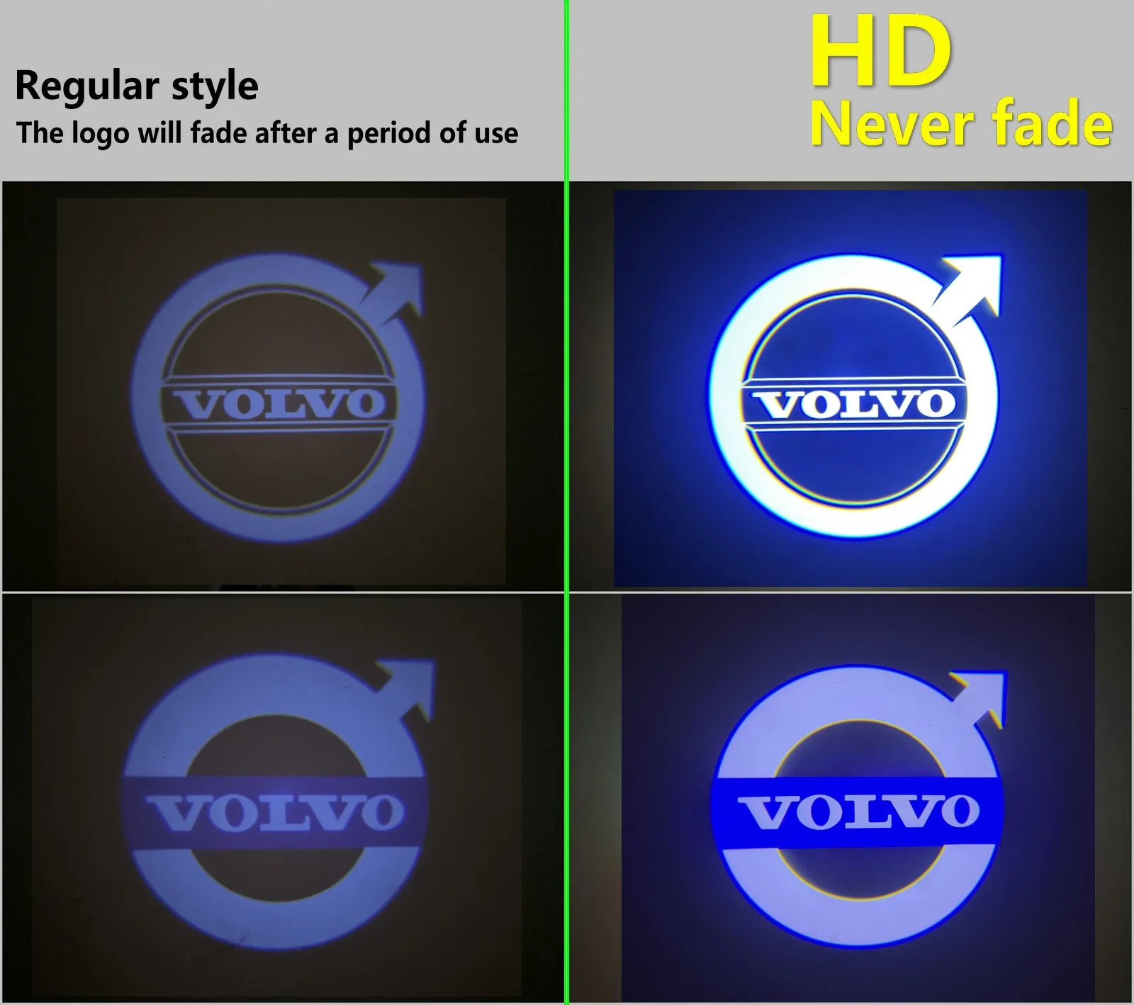 볼보 R디자인 XC40 XC90 XC60 S90 S60 S80 V40 V90 V60 악세사리 차량 도어 라이트 LED 웰컴 레이저 프로젝터 로고 램프 2개