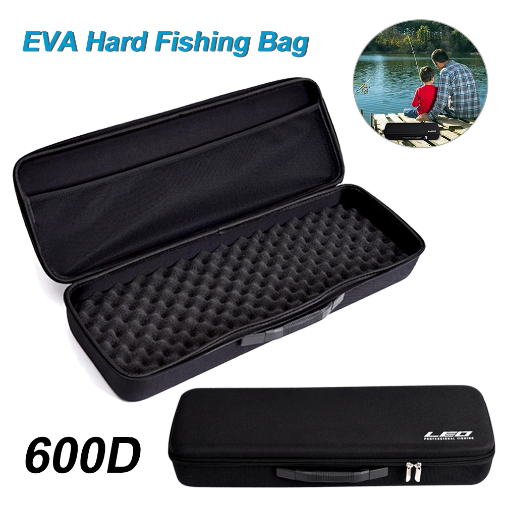

54CM Shockproof EVA Hard Fishing Bag Water Resistant Portable Spinning Rod Reel Lure Storage Bags Case Multifunctional Box Bag