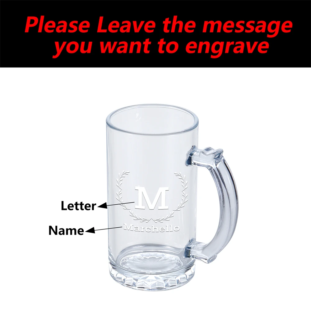Personalized Gifts For Men Engraved Glass Beer Mug Beer Gifts Father's Day Birthday Present Him Dad Brother,glass cup