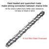 4/6/8Inch Mini Steel Chainsaw Chains Electric Chainsaws Accessory Practical Chains Replacement Power Tool Accessory Wood Cutting 2