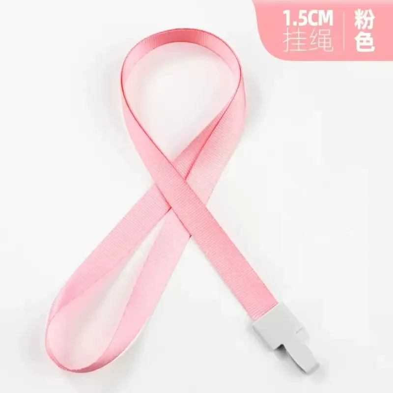 5pcs/set Polyester Lanyards for Pass Work Permit Solid Color Badge Holder Nack Strap ID Name Badge Lanyard Card Hanging Strap