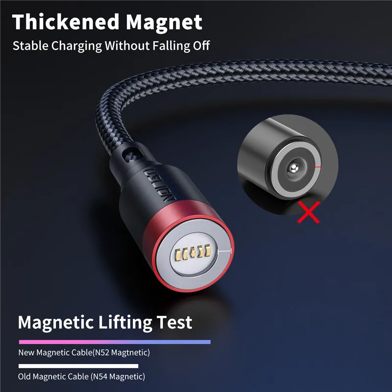 5A Fast Charging Magnetic USB Cable Type C Cable For Iphone 14 XR Samsung usb c cable