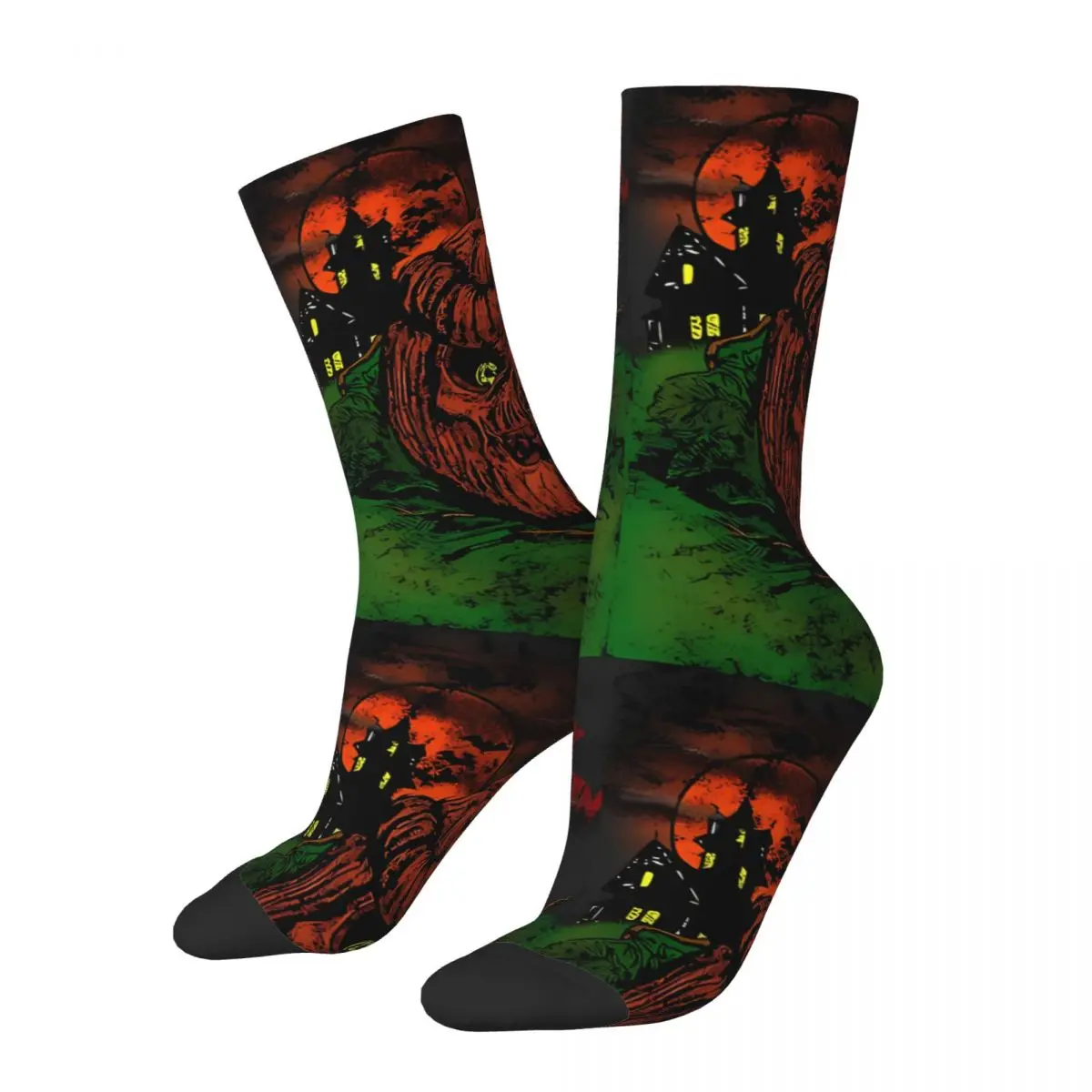 Happy Halloween Pumpkin The Bat Animals Socks Escursionismo 3D Print Boy Girls Calzino A Metà Polpaccio